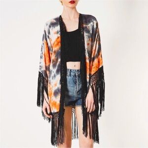 Topshop Fringe Kimono